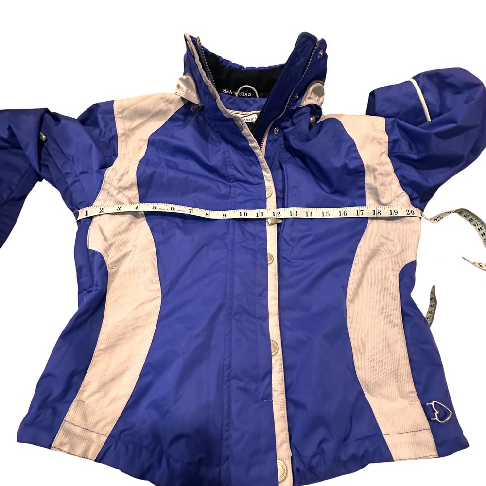 Obermeyer Ridgeline Womens Ski Jacket Blue‎ Gray HydroBlock Size 6 Hooded Coat - Picture 8 of 9